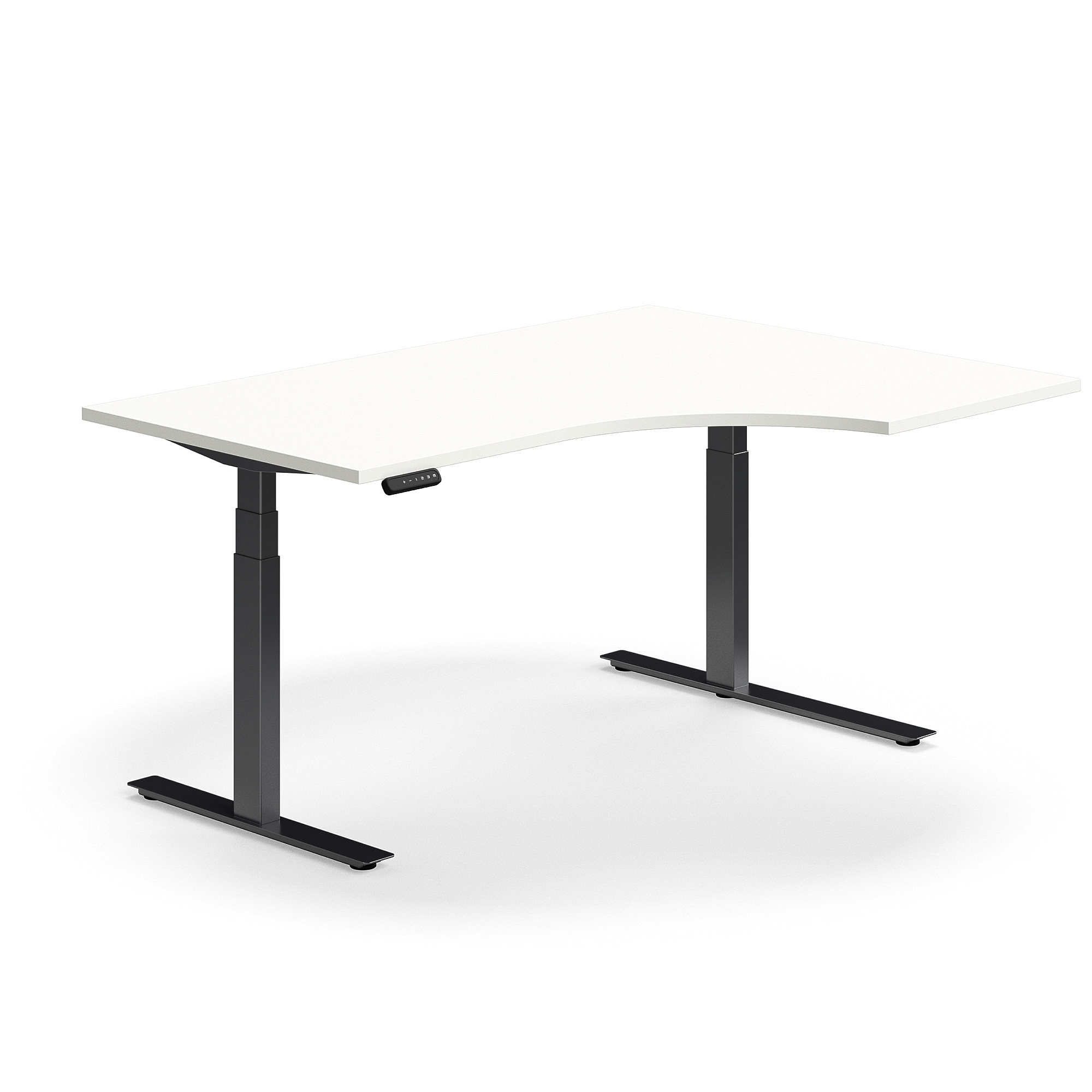 Black and white on sale corner desk