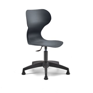 Chair BRIAN, height adjustable, with glidefeet, black