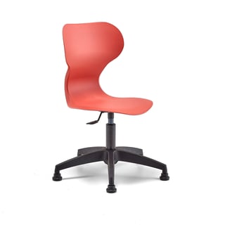 Chair BRIAN, height adjustable, with glidefeet, red
