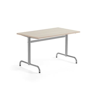 Stół PLURAL PLUS, 1200x700x720 mm, laminat HPL, redukcja hałasu, jesion, srebrny