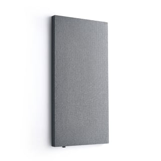 Ljudabsorbent POLY, rektangel, 600x1180x56 mm, väggmonterad, ljusgrå