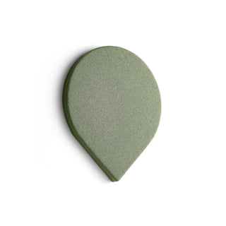 Acoustic panel POLY, tear drop, 600x600x56 mm, wall mounted, green
