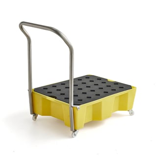 Drum pallet trolley with removable grid, 900x600 mm