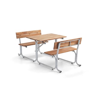 Pöytä ja istuinpenkki PARK, 1000 mm, ruskea