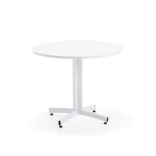 Apaļš ēdamistabas galds SANNA, Ø900x720 mm, balts