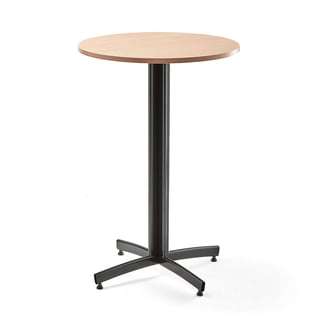 Baro stalas SANNA, Ø700x1050 mm, juodas/bukas