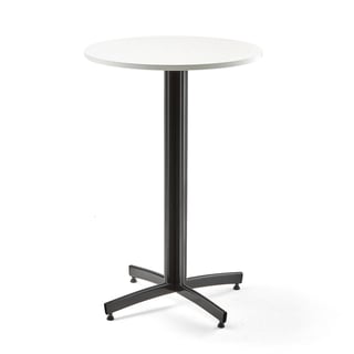 Barska miza SANNA, Ø700x1050 mm, črna/bela