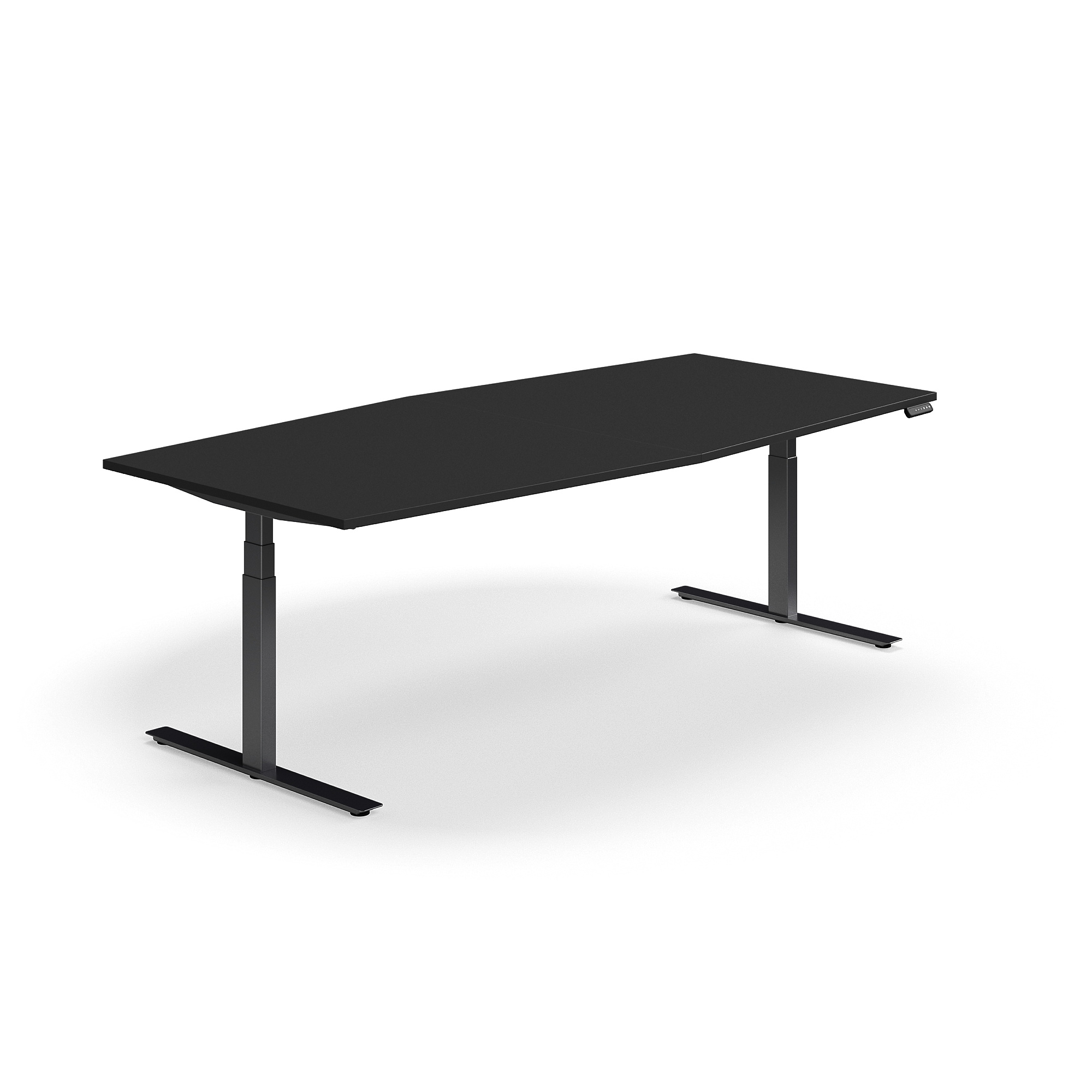 Boat shaped shop conference table