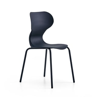 Židle BRIAN, 4 nohy, antracitově šedá/černá