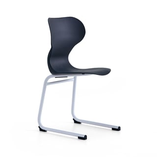 Krzesło BRIAN, płozy, biały/czarny