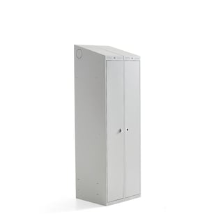 Clean-dirty clothes locker CLASSIC COMBO, 2 doors, 1900x600x550 mm, grey
