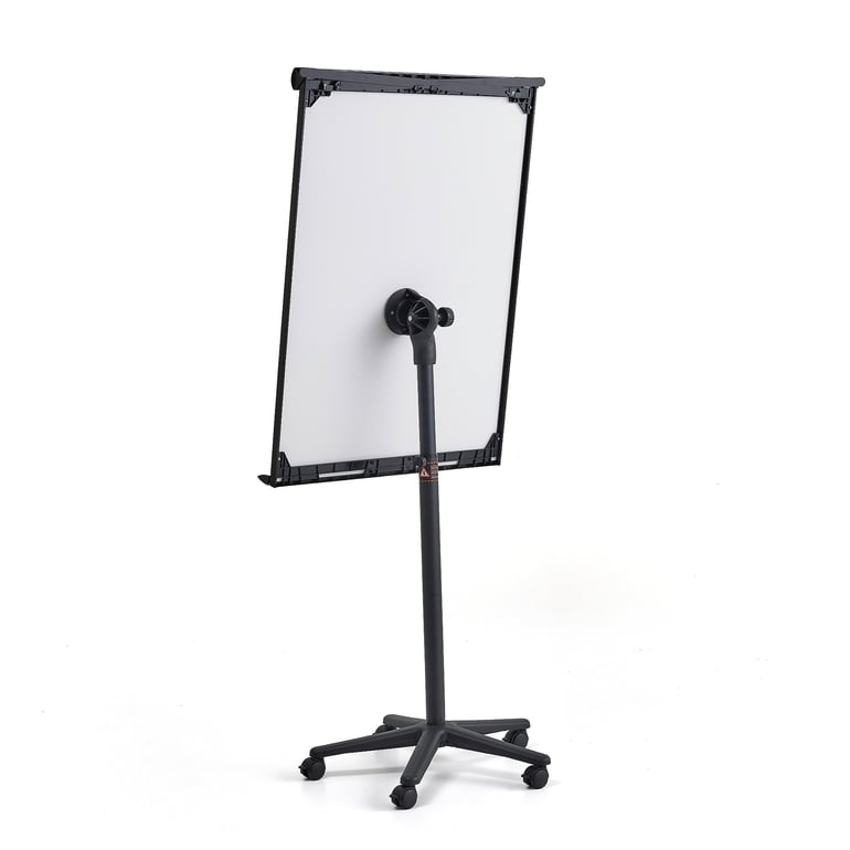 Mobile flip chart stand DAISY, with locking castors, grey