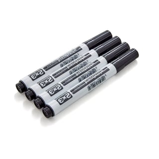 Black whiteboard markers, assorted, 4-pack