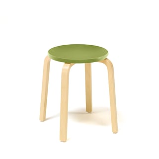 Stolička NEMO, výška 430 mm, bříza, zelená