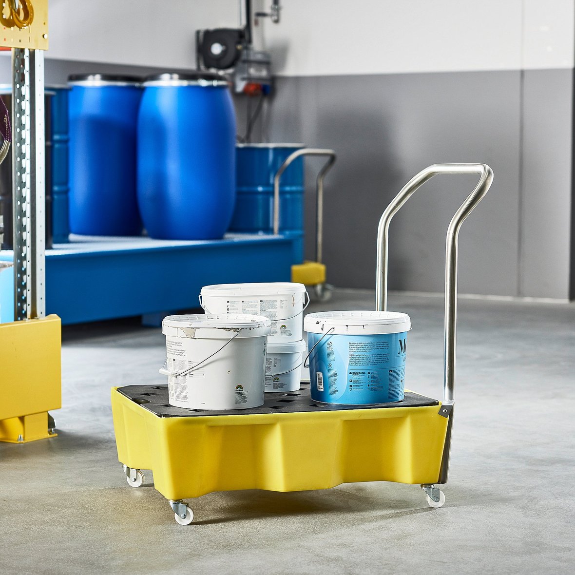 Drum Pallet Trolley With Removable Grid 900x600 Mm AJ Products drum-pallet-trolley-with-removable-grid-900x600-mm-aj-products