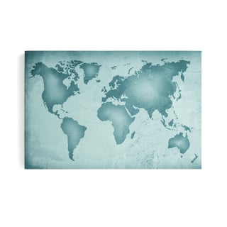 Akustikpanel IMAGE, verdenskort, 1200x800 mm, grøn