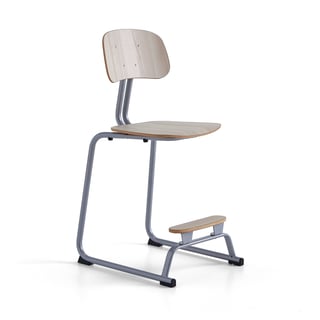 Skolēnu krēsls YNGVE, liektas kājas, sudrabots, osis, A 610 mm