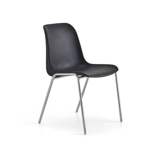 Židle SIERRA, chrom/černá
