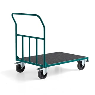 Plošinový vozík s plstenou plošinou RUNWAY, 1000x700 mm, nosnosť 300 kg