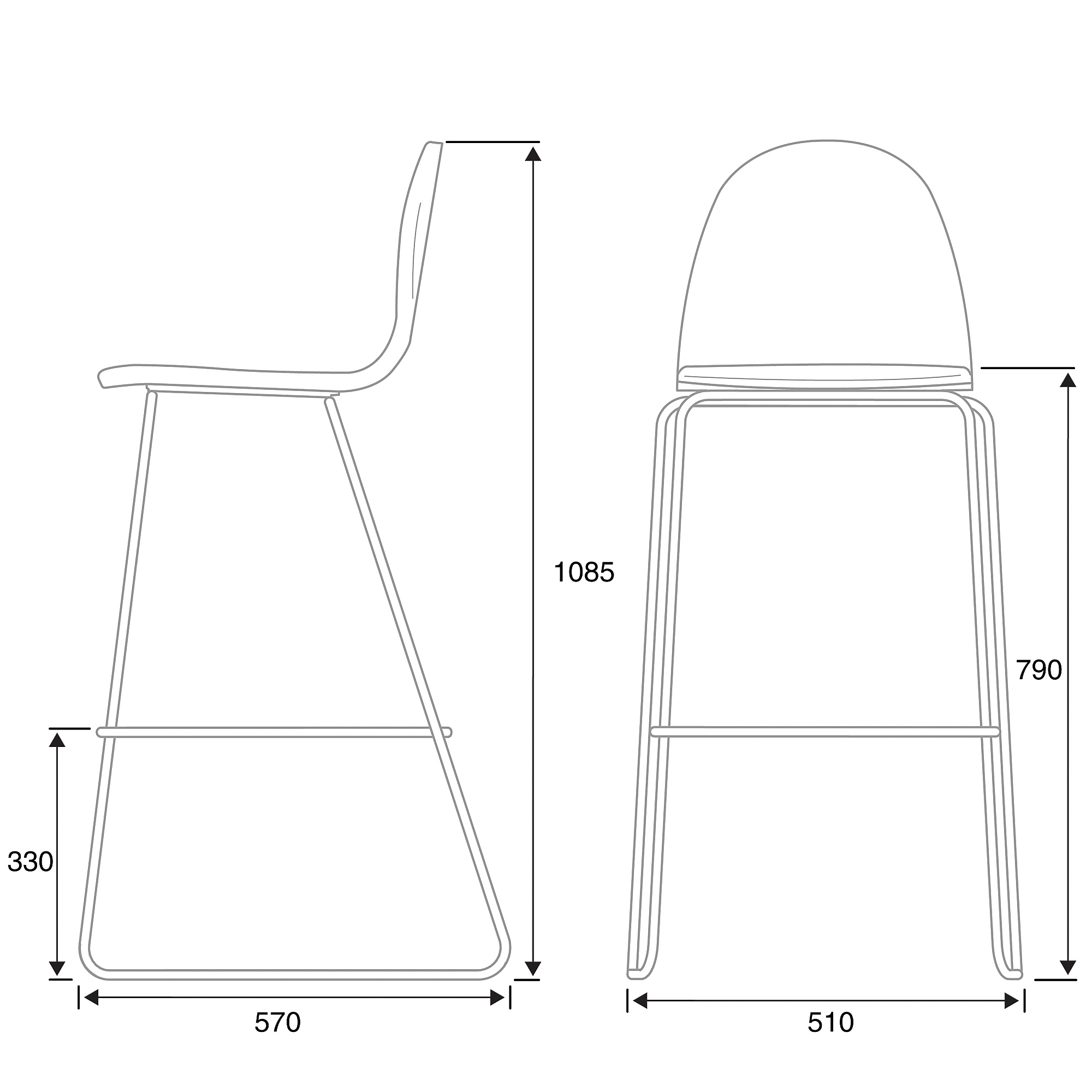 Standard bar chair height hot sale