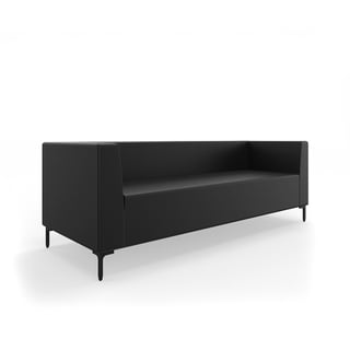 3-seat sofa ROXY, leather Imitation, Illusion 00110 black