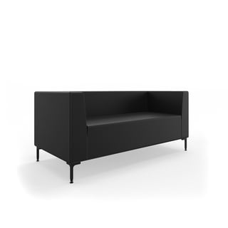 2-seater sofa ROXY, artificial leather,black