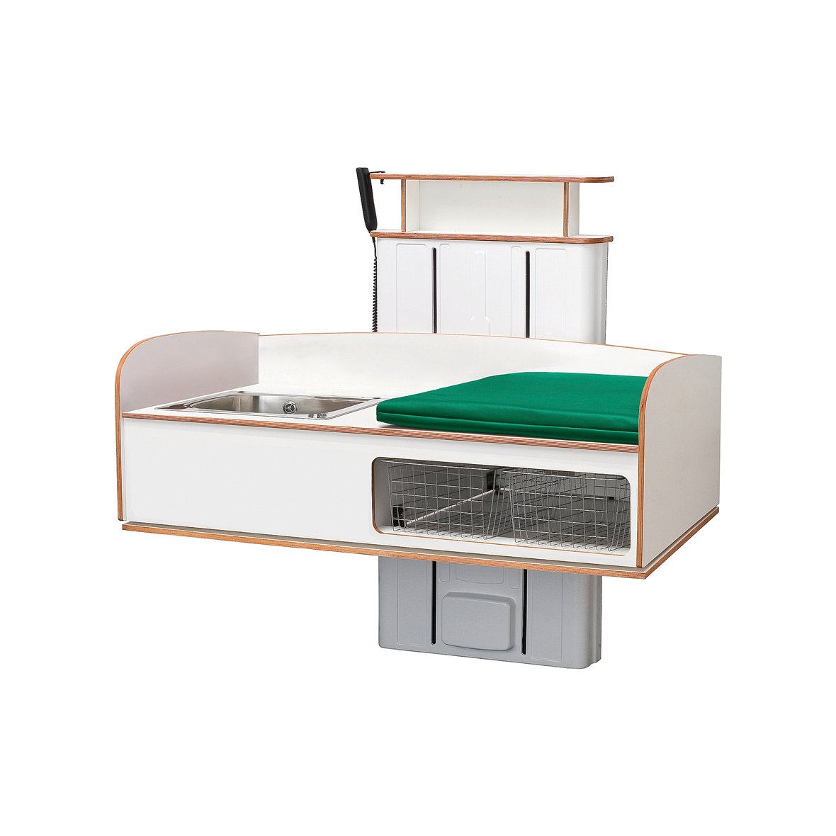 Heightadjustable baby changing table NEIL, wallmounted, incl. L/H