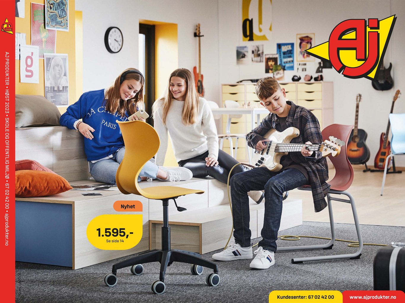 Katalog som viser skolemøbler