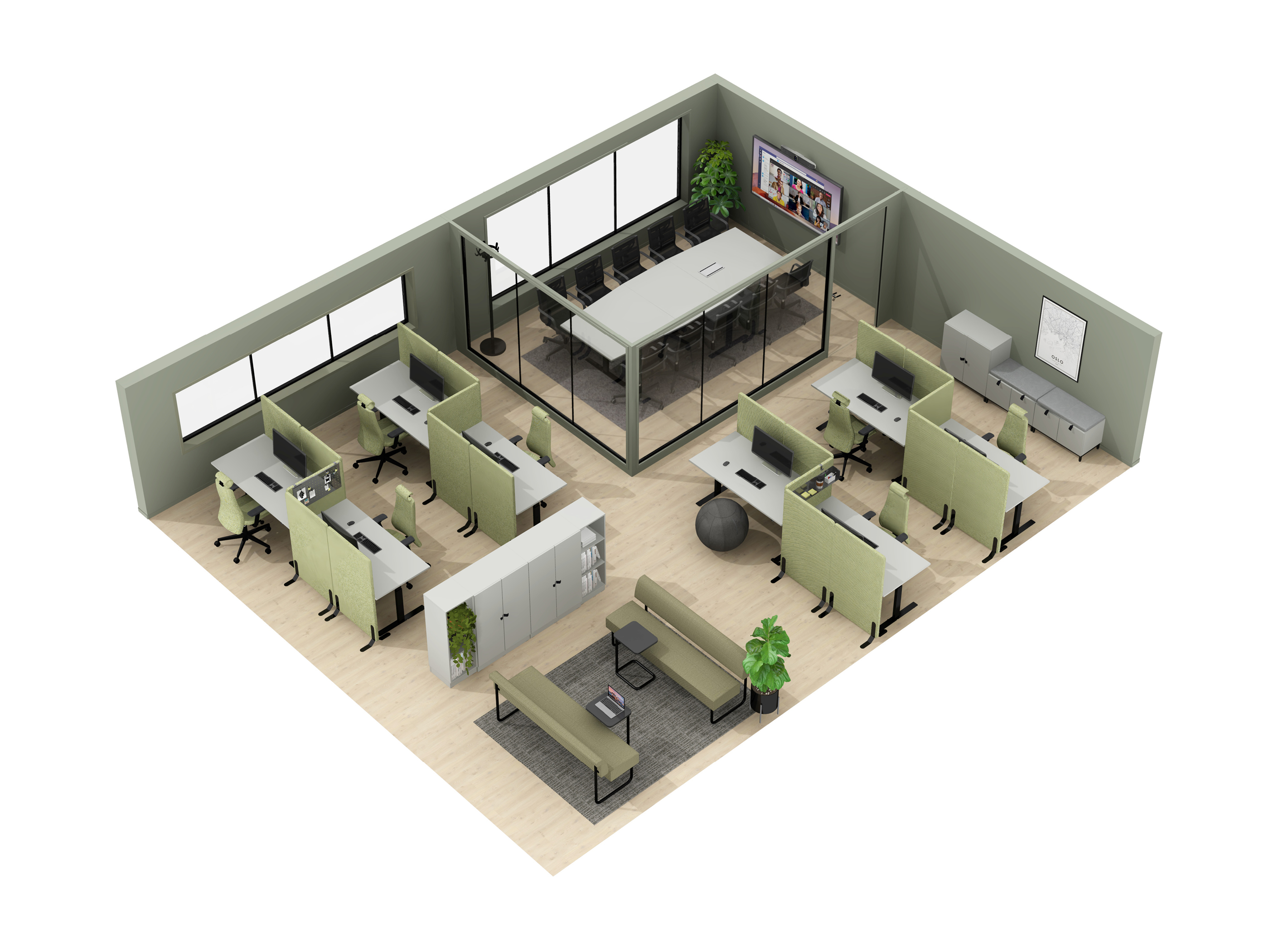 3D biuro vizualizacija