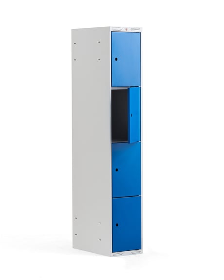 Locker with four compartments for personal belongings
