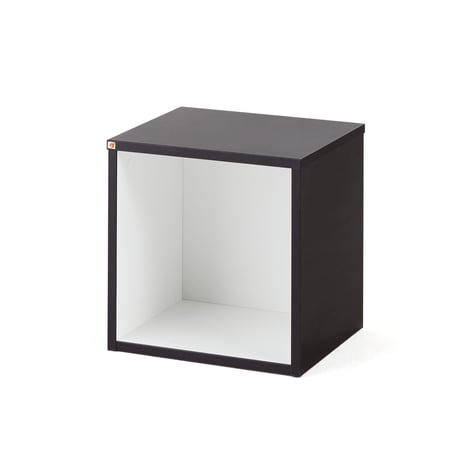 A compact square wall shelf