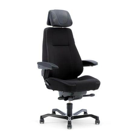 Ergonomic office chair with wheels, high back and back and neck support