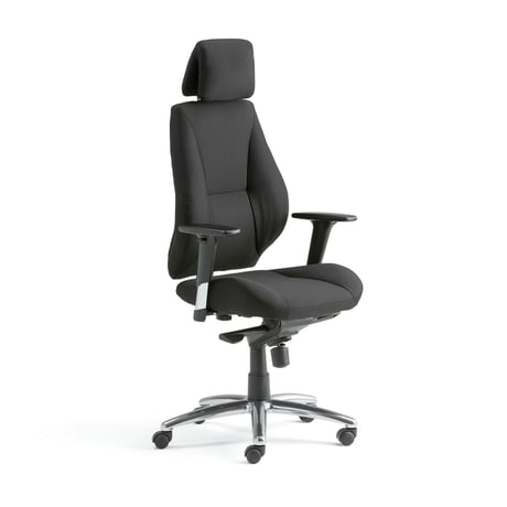Office chair with rounded seat