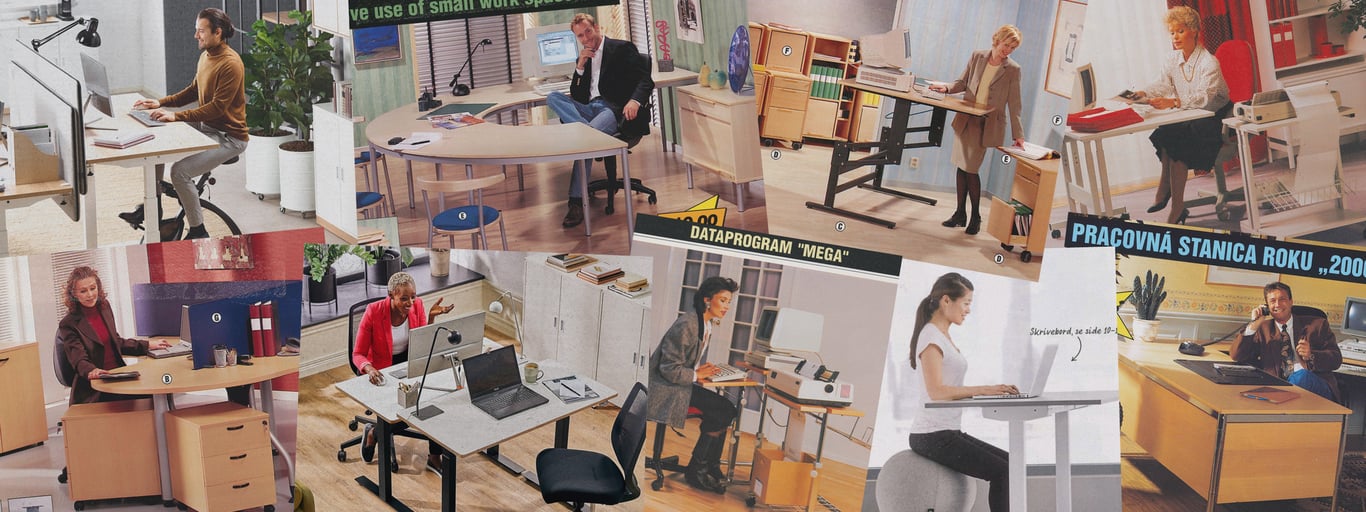 How has the desk changed over the past 40 years?