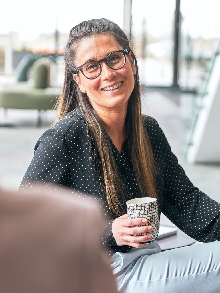 Woman smiling