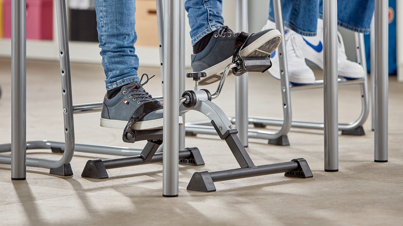 Pedal exerciser in use