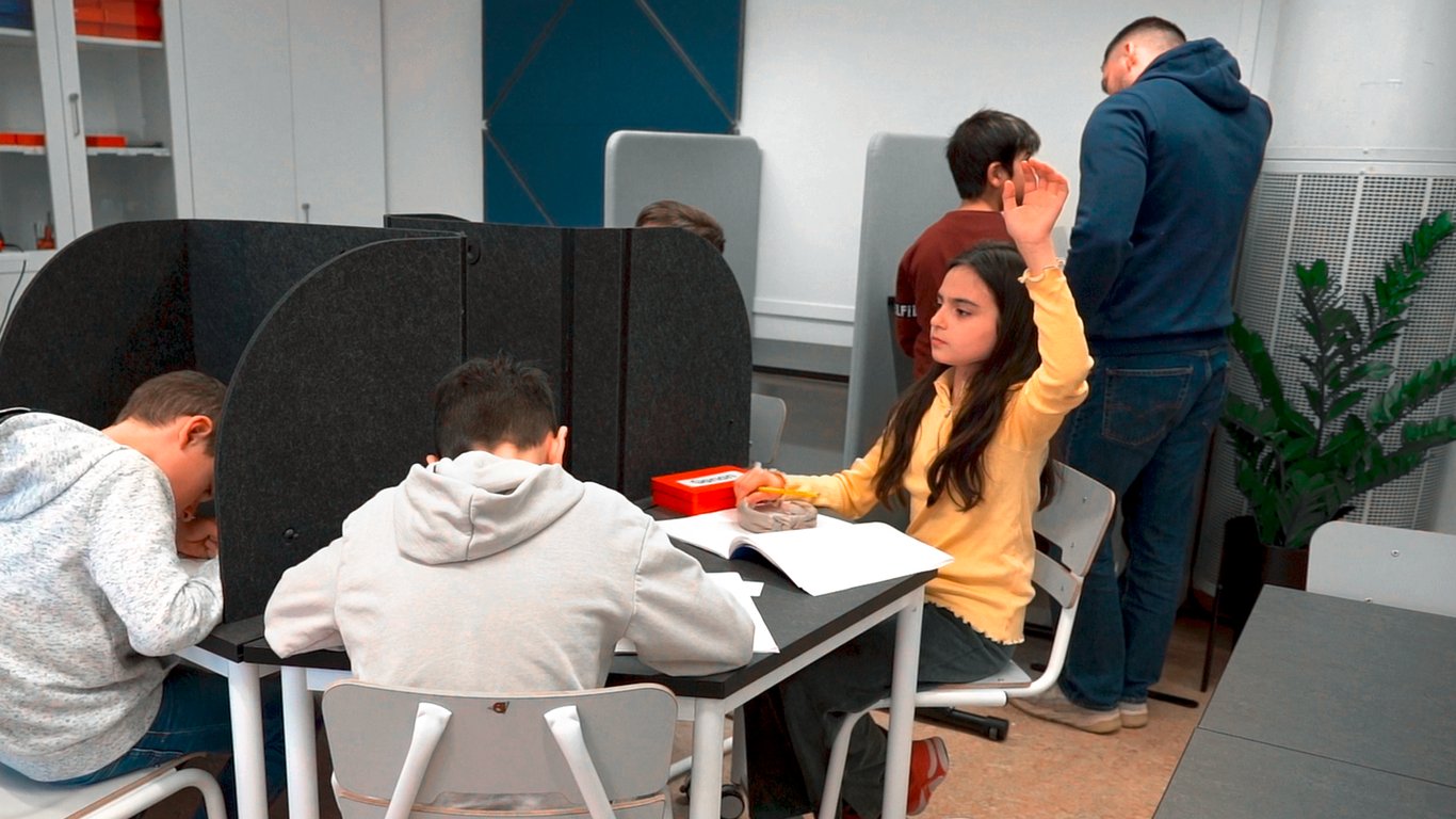 Children in a classroom