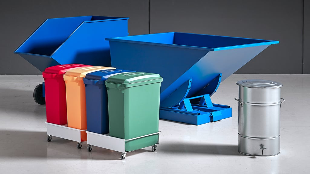 Koše na tříděný odpad, popelnice a výklopné kontejnery