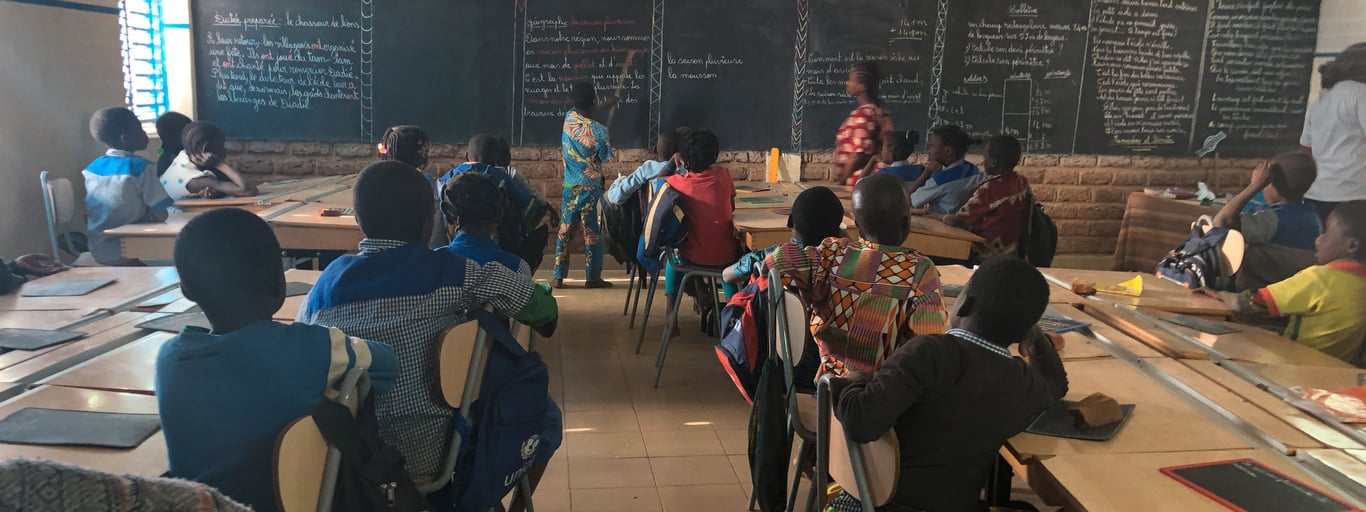 Children in a classroom in Burkina Faso